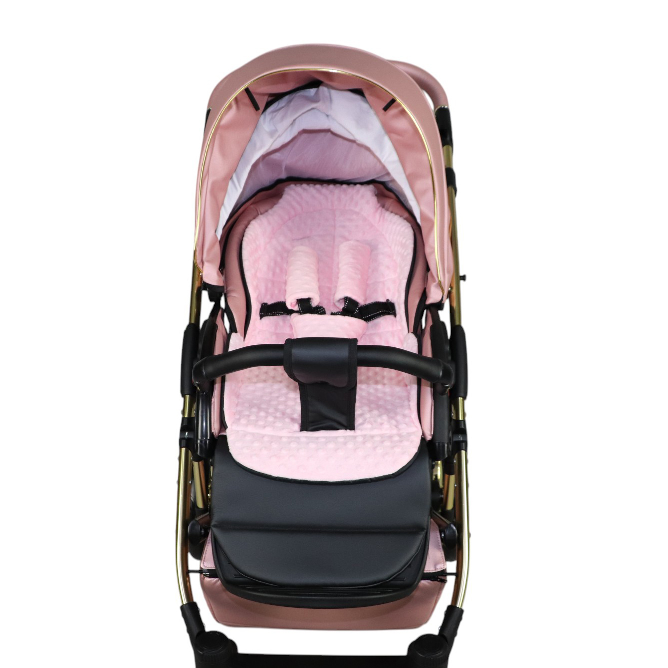 Cărucior 4 în 1 Sojan Ritmo Extra Roz Antic cu Detalii Aurii [30]