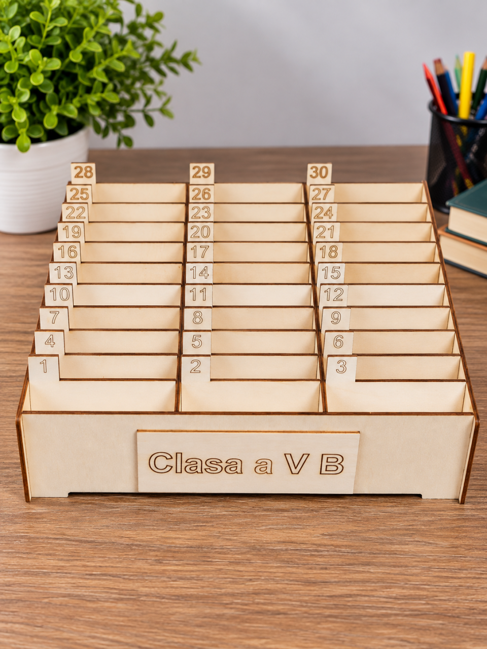 Organizator telefoane din lemn personalizat [3]