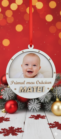 Glob „Primul meu Crăciun” cu poză - Glob „Primul meu Crăciun” cu poză