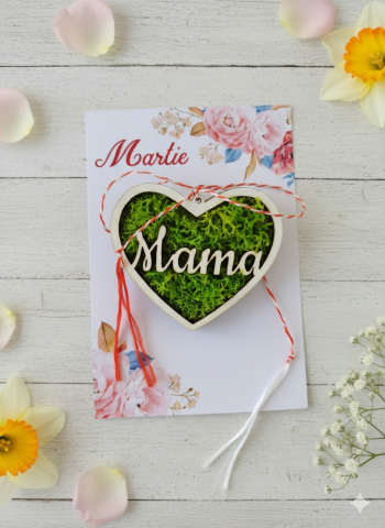 Cadouri Personalizate - Mărțișor cu licheni stabilizați