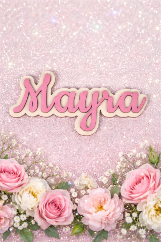 Produse copii - Nume personalizat din lemn natur