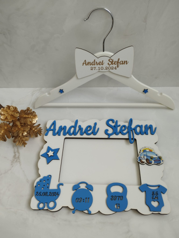 Produse copii - Set botez umeraș+ ramă foto