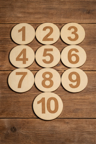 Set cifre din lemn - Set cifre din lemn