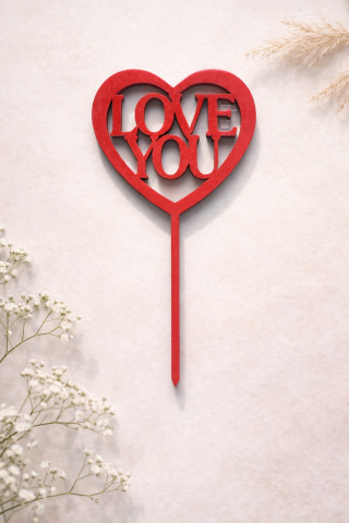 Cadouri Personalizate - Topper ”LOVE YOU”