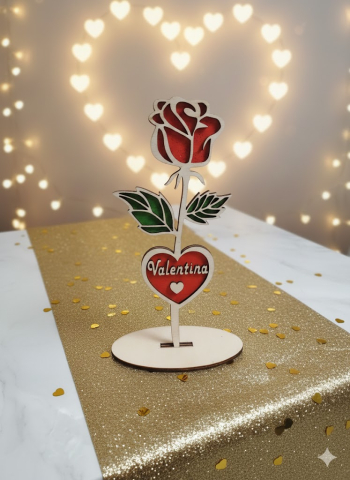 Cadouri Personalizate - Trandafir personalizat cu nume