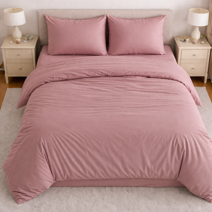 Set Lenjerie de Pat din Microfibră Satinată – Fină, Elegantă și Ușor de Întreținut [2]