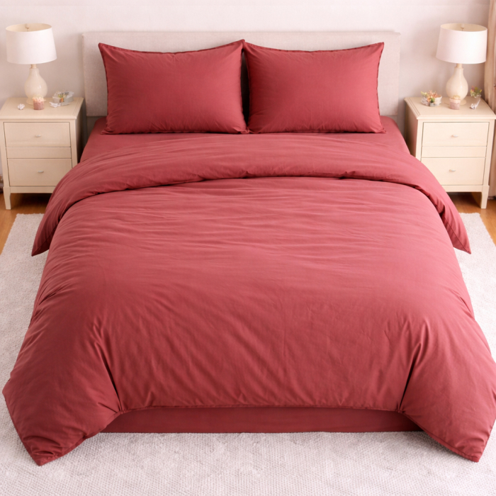 Set Lenjerie Pat 4 Piese - teracota [4]