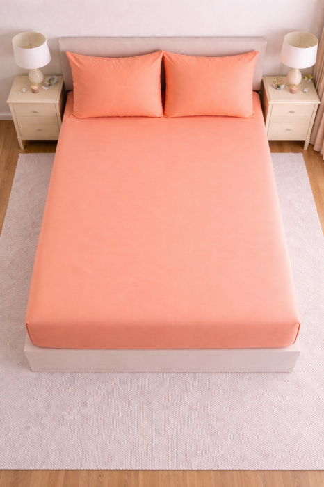 Lenjerie de pat microfibră satinată – set complet elegant alb [4]