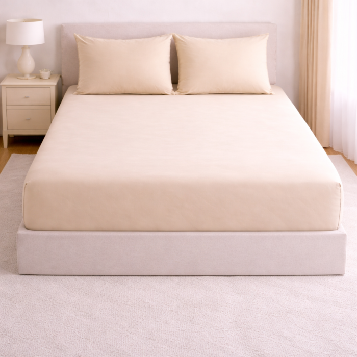 Lenjerie de pat microfibră satinată – set complet elegant alb [4]