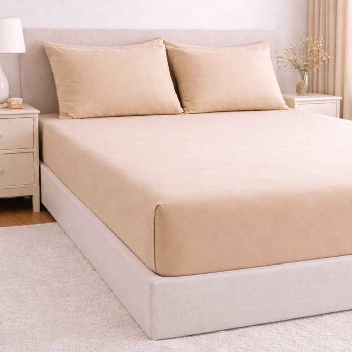 Lenjerie de pat microfibră satinată – set complet elegant alb [2]