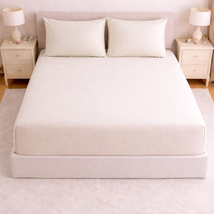Lenjerie de pat microfibră satinată – set complet elegant alb [3]
