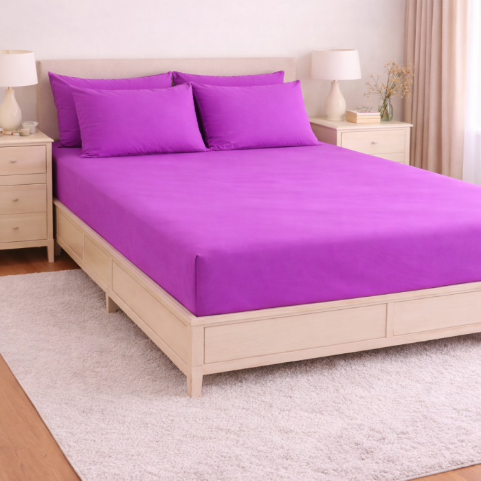 Lenjerie de pat microfibră satinată – set complet elegant alb [4]