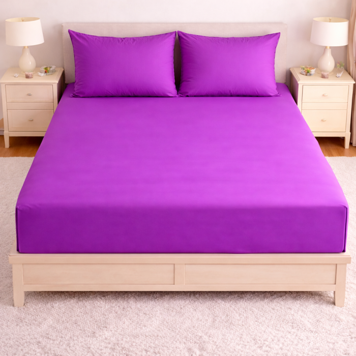 Lenjerie de pat microfibră satinată – set complet elegant alb [3]