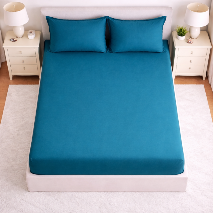 Lenjerie de pat microfibră satinată – set complet elegant alb [4]