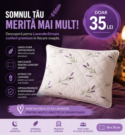 Perne - set complet pat cu pilota perne lenjerie si cuvertura eleganta