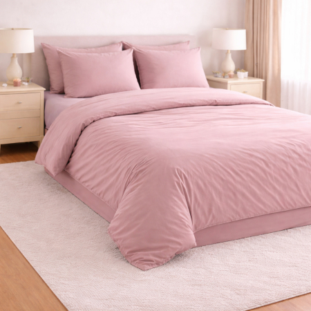 Lenjerii - Set Lenjerie de Pat din Microfibră Satinată – Fină, Elegantă și Ușor de Întreținut