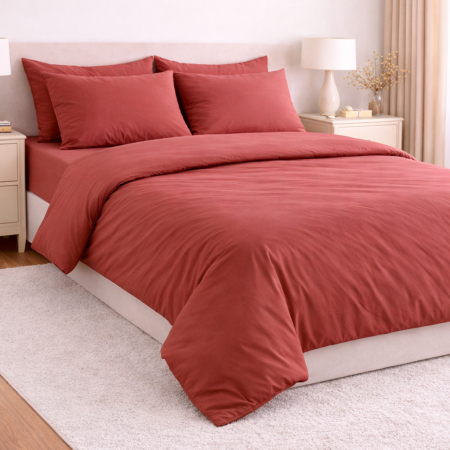 Set Lenjerie Pat 4 Piese - teracota [2]