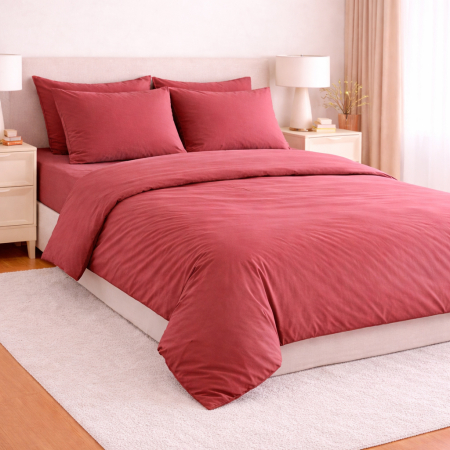 Lenjerii - Set Lenjerie Pat 4 Piese - teracota