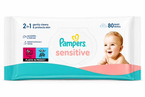 Casă și consumabile - Șervețele umede Pampers Sensitive, 80 bucăți