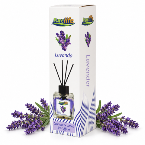 Odorizante pentru casă - Odorizant de cameră cu bețișoare Pure Life Lavandă, 120 ml