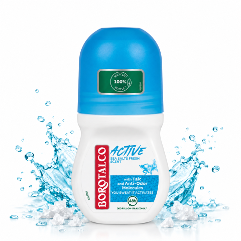 Îngrijire personală - Deodorant antiperspirant roll-on Borotalco Active, protecție 48H, parfum Sea Salts Fresh, 50 ml
