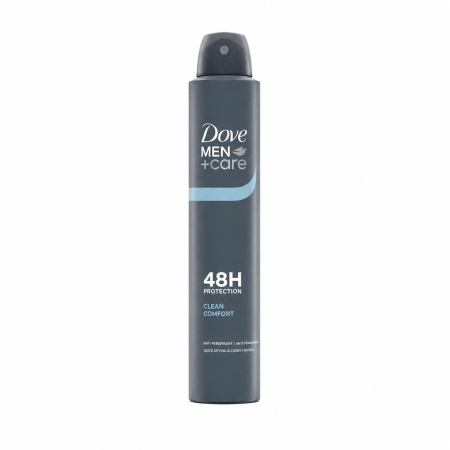 Deodorante - Dove Men+Care Clean Comfort Deodorant Antiperspirant Spray pentru Bărbați, 200 ml