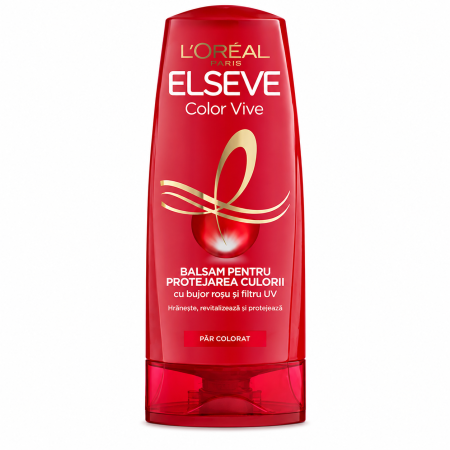 Balsamuri de păr - Balsam L'Oréal Paris Elseve Color Vive, pentru protejarea culorii, cu ulei de cocos și filtru UV, păr colorat, 200 ml