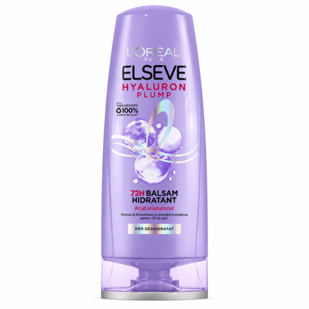 Balsamuri de păr - Balsam L'Oréal Paris Elseve Hyaluron Plump, cu acid hialuronic, pentru păr deshidratat, 200 ml