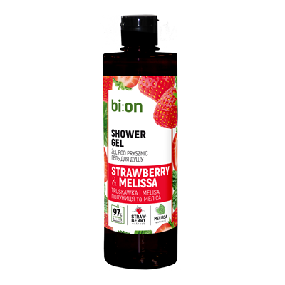 Îngrijire personală - Gel de duș Bi:ON Strawberry & Melissa, Căpșuni și Melissa, 473 ml