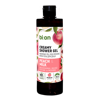 Îngrijire personală - Gel de duș cremos Bi:ON Peach & Milk, Piersică și Lapte, 473 ml
