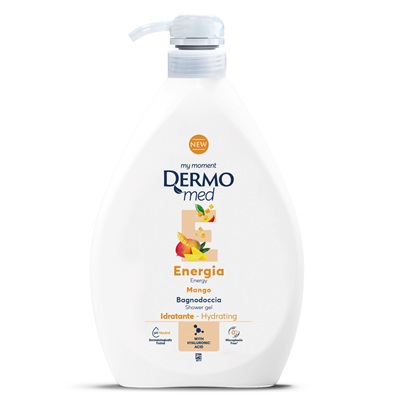 Îngrijire personală - Gel de duș Dermomed Energia Mango, Acid Hialuronic, 1 L