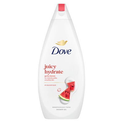 Geluri de duș - Gel de duș Dove Juicy Hydrate cu parfum de pepene roșu, 720 ml