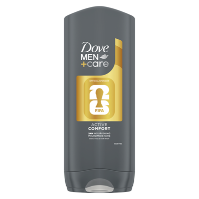 Geluri de duș - Gel de duș Dove Men+Care Active Comfort FIFA, 400 ml