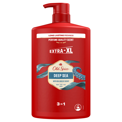 Geluri de duș - Gel de duș și șampon 3 în 1 Old Spice Deep Sea, 1 L