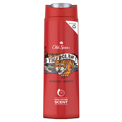 Geluri de duș - Gel de duș și șampon Old Spice Tiger Claw, 400 ml