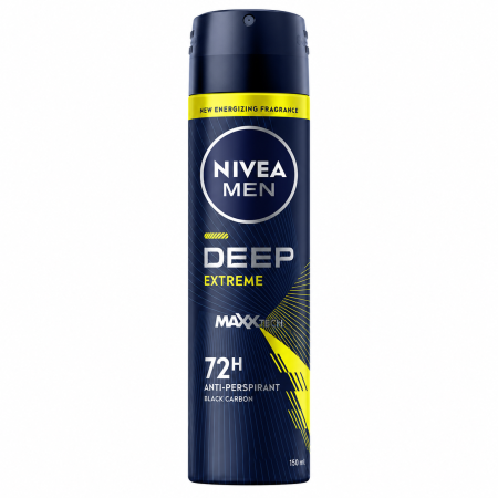 Deodorante - NIVEA Men Deep Sport Deodorant Spray pentru Bărbați, protecție antiperspirantă, 150 ml