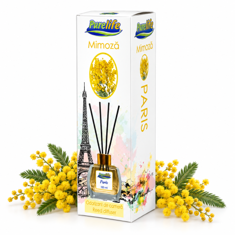 Odorizante pentru casă - odorizant-cu-betisoare-pure-life-mimoza-paris-100-ml
