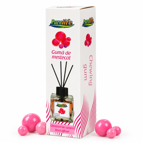 Odorizante pentru casă - odorizant-cu-betisoare-pure-life-guma-de-mestecat