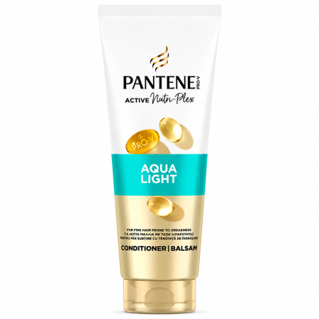 Balsamuri de păr - Balsam Pantene Pro-V Aqua Light, pentru păr fin și cu tendință de îngrășare, 275 ml