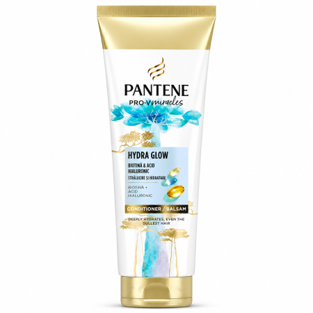 Balsamuri de păr - Balsam Pantene Pro-V Miracles Hydra Glow, cu Biotină și Acid Hialuronic, 160 ml
