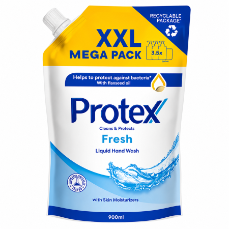Săpunuri - Rezervă Săpun Lichid pentru Mâini Protex Fresh XXL Mega Pack, 900 ml