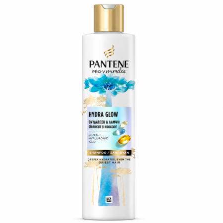 Șampon - Șampon Pantene Pro-V Miracles Hydra Glow, cu Biotină și Acid Hialuronic, 250 ml