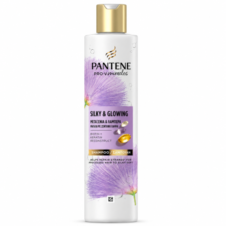 Șampon - Șampon Pantene Pro-V Miracles Silky & Glowing, cu Biotină și Keratină, 250 ml