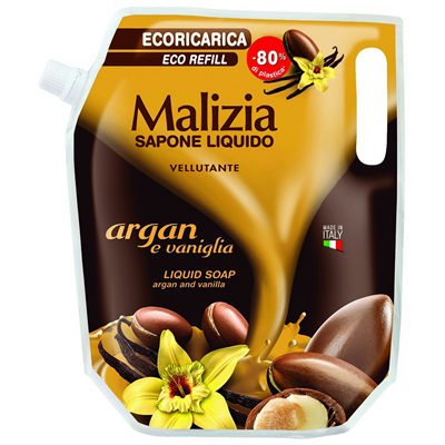 Săpunuri - MALIZIA Rezervă Săpun Lichid cu Ulei de Argan 1 L