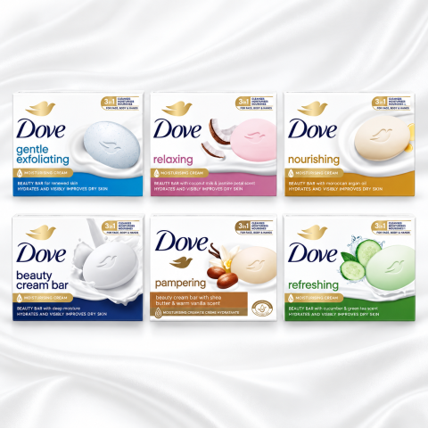 Săpunuri - Set 6 sapunuri solide Dove Beauty Bar 90 g