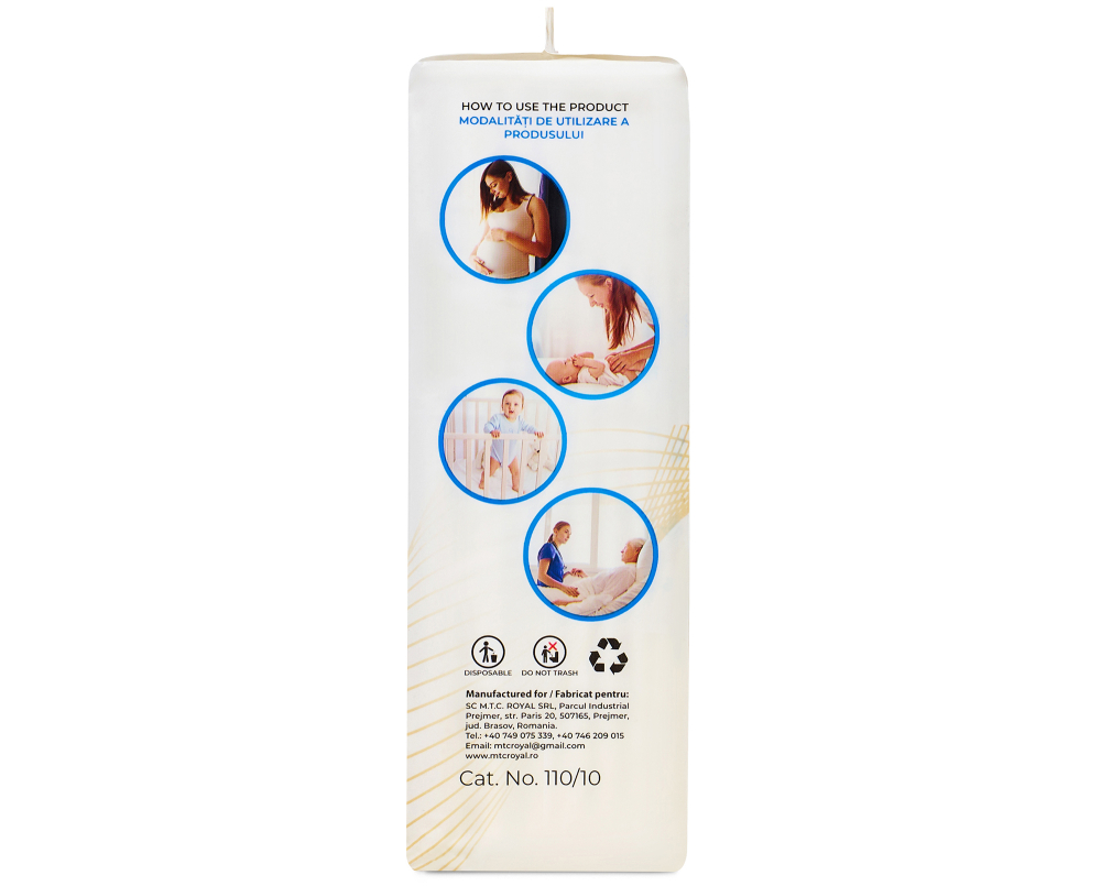 Aleze Beberoyal Premium, 60 x 40 cm, 10 Bucăți - Impermeabile, Absorbție 1050ml, Fixare Autoadezivă, 6 straturi, [4]