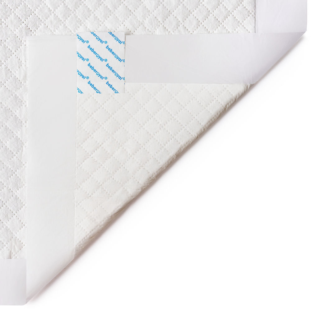 Aleze Beberoyal Premium, 60 x 40 cm, 10 Bucăți - Impermeabile, Absorbție 1050ml, Fixare Autoadezivă, 6 straturi, [8]