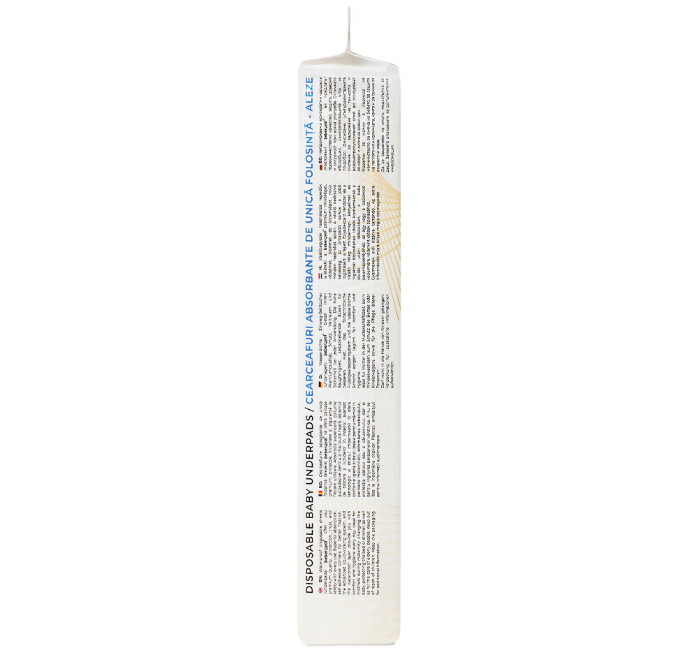 Aleze Beberoyal Premium, 60 x 60 cm, 10 Bucăți - Impermeabile, Absorbție 1500ml, Fixare Autoadezivă, 6 straturi, [9]