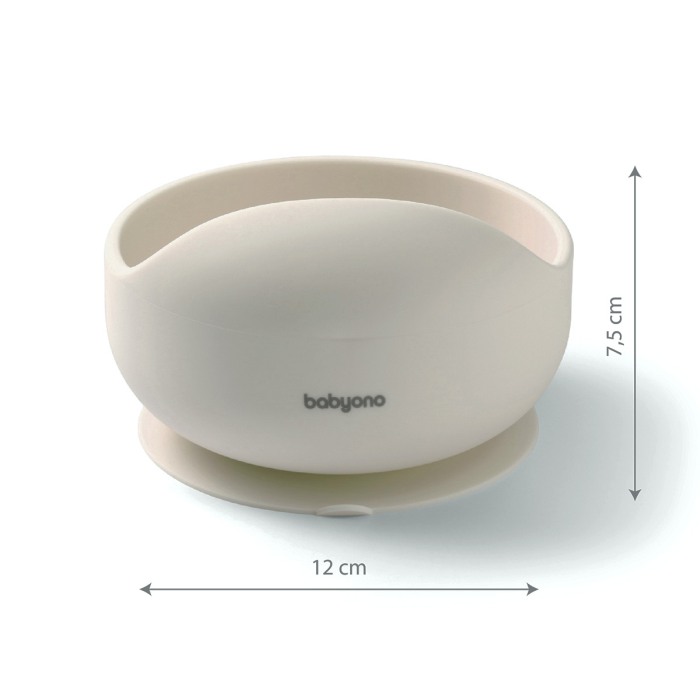 Bol din silicon cu ventuza pentru copii Babyono crem 1481/04 [9]