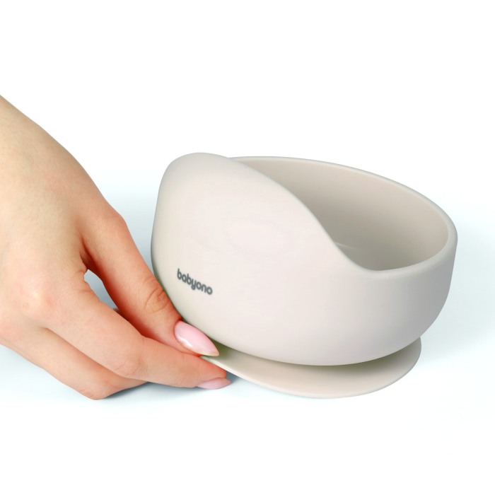 Bol din silicon cu ventuza pentru copii Babyono crem 1481/04 [5]